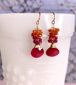 #080 Ruby heart shaped ombré