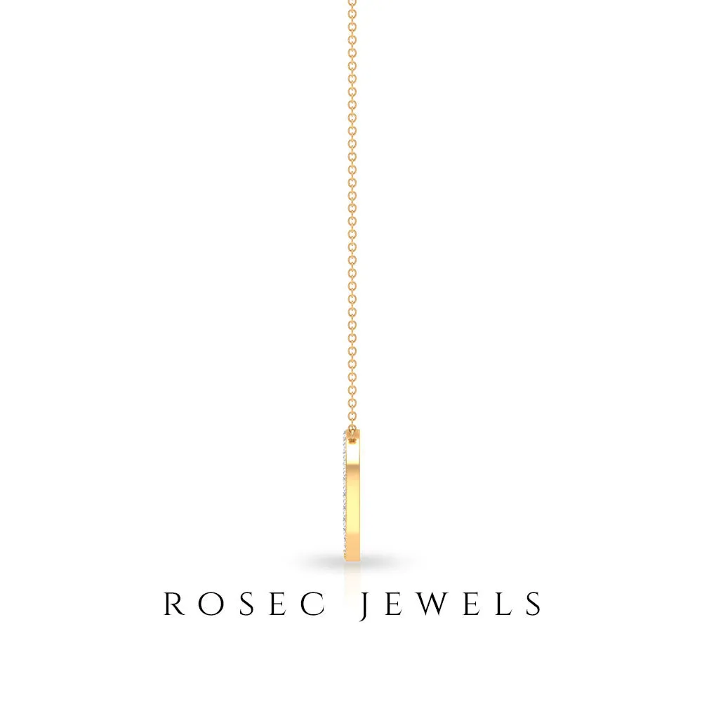 1 CT Round Cubic Zirconia Minimal Open Heart Necklace