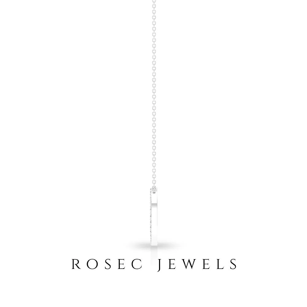 1 CT Round Cubic Zirconia Minimal Open Heart Necklace