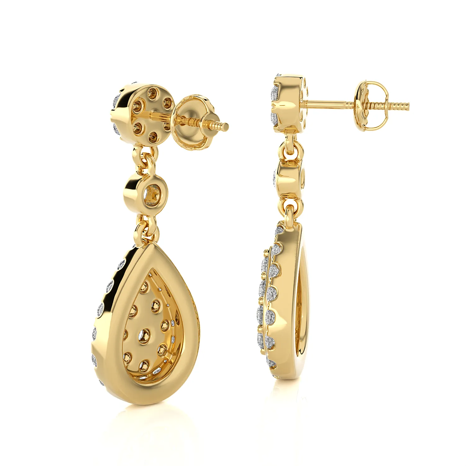 1 ctw Round Lab Grown Diamond Drop Earrings