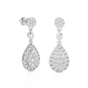 1 ctw Round Lab Grown Diamond Drop Earrings