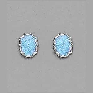 10x8 Light Blue Simulated Created Opal