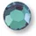11mm Faceted Flat Backed Austrian Crystal Teal (Blue Zircon), ea