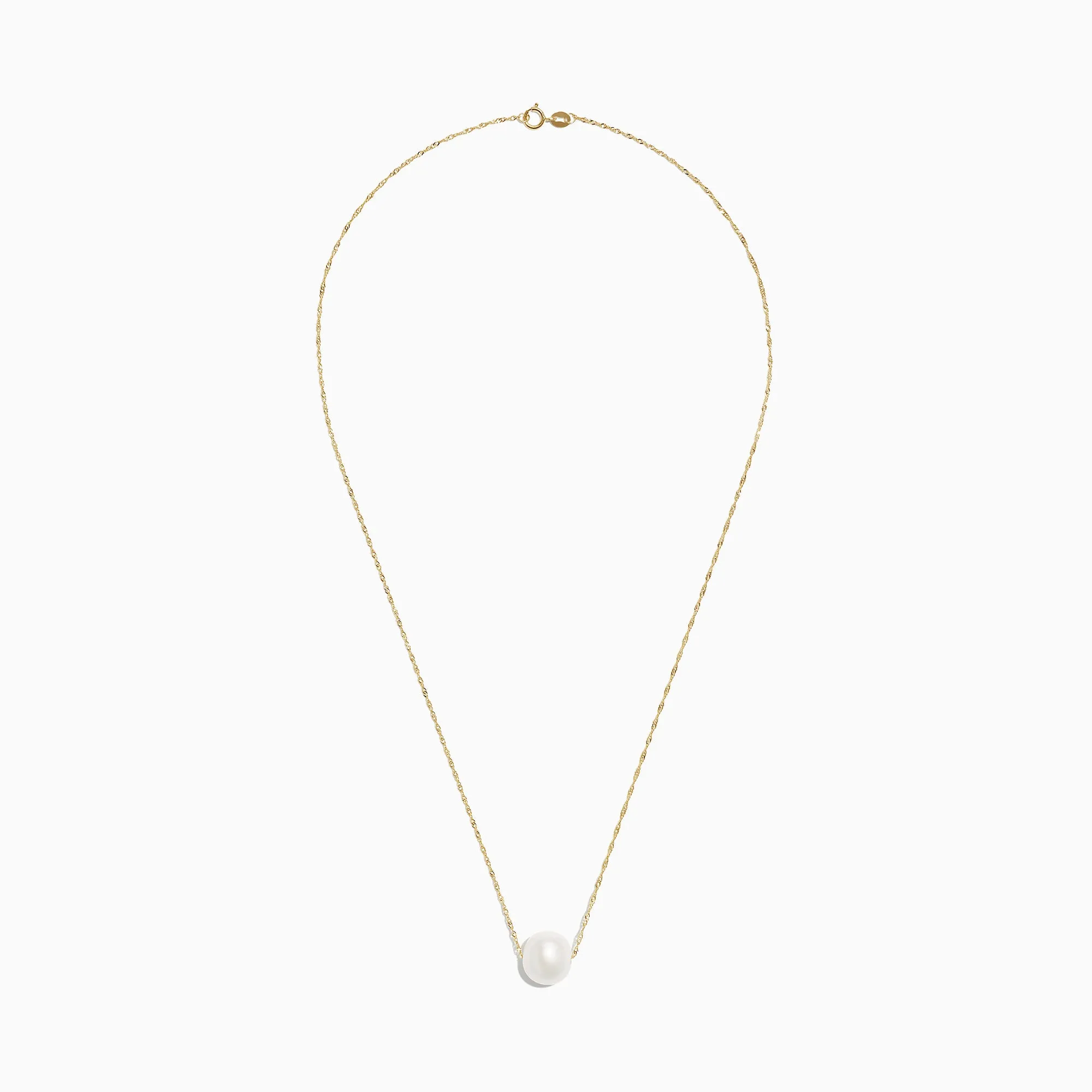 14K Yellow Gold Cultured Fresh Water Pearl Necklace