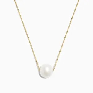 14K Yellow Gold Cultured Fresh Water Pearl Necklace