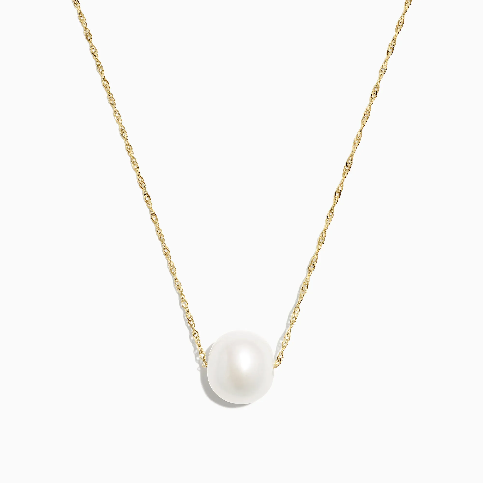 14K Yellow Gold Cultured Fresh Water Pearl Necklace
