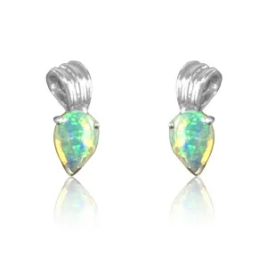 14kt White Gold Opal earrings