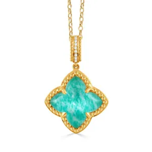 18KYELLOW DIAMOND.04CTW PENDANT WITH QURTZ-6.53CTW
