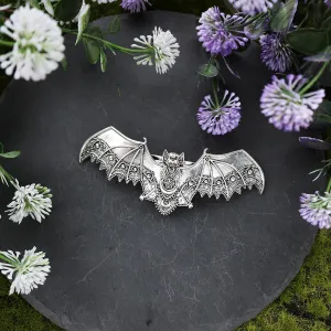 1pc Metal Dark Bat Hair Barrette – Gothic Hair Clip for Women, Hair Decoration