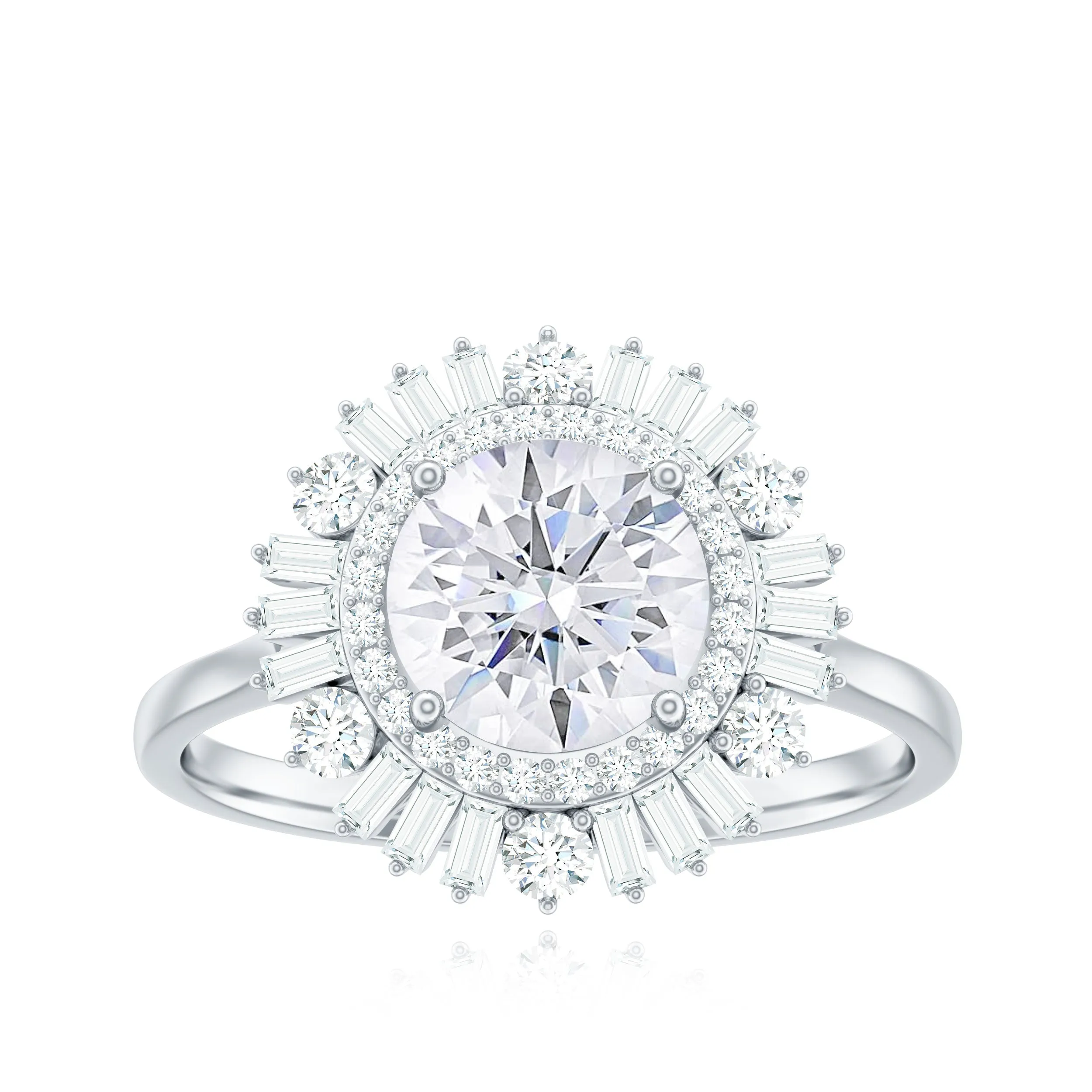 2.25 CT Zircon Cocktail Engagement Ring in Gold