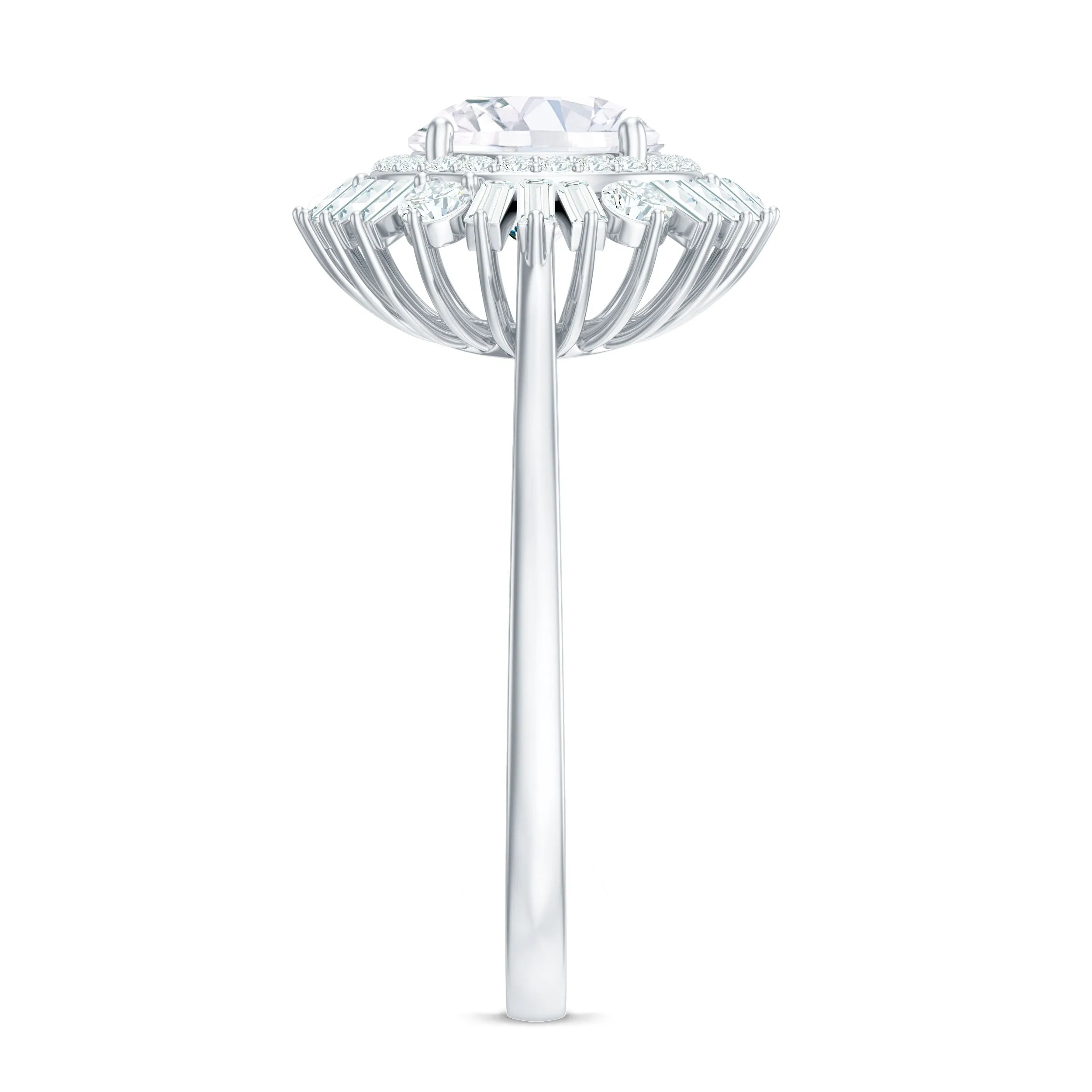 2.25 CT Zircon Cocktail Engagement Ring in Gold