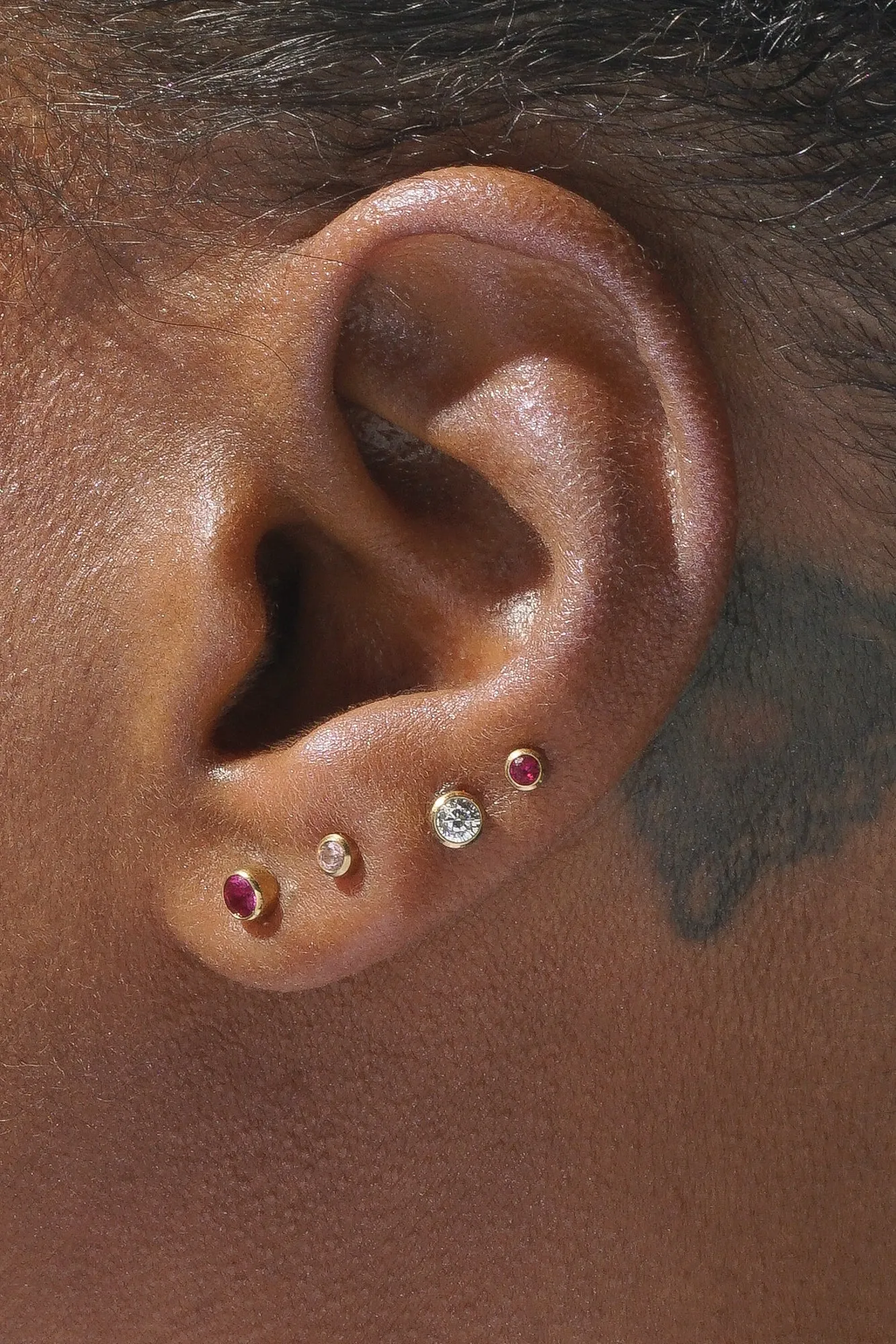2mm Lonely Ruby Stud (Single)
