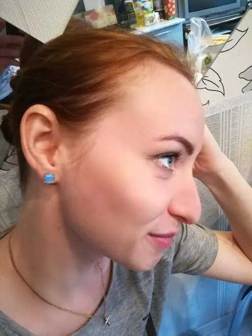 4 Colors, Fire Opal Stud Earrings