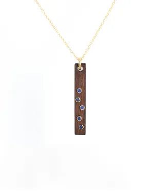 5 BLUE SAPPHIRE BAR - Yellow Gold