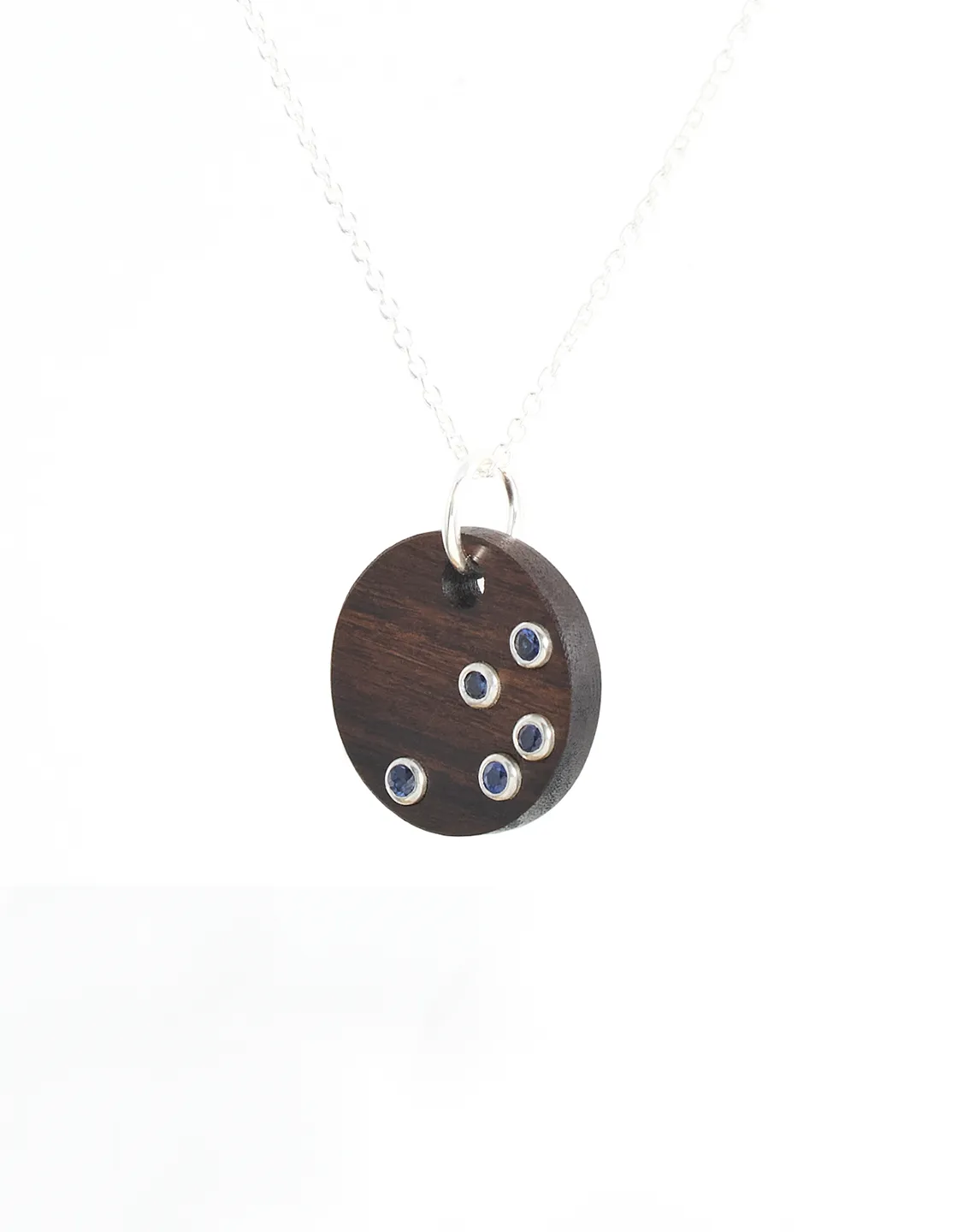 5 BLUE SAPPHIRE ROUND - Silver