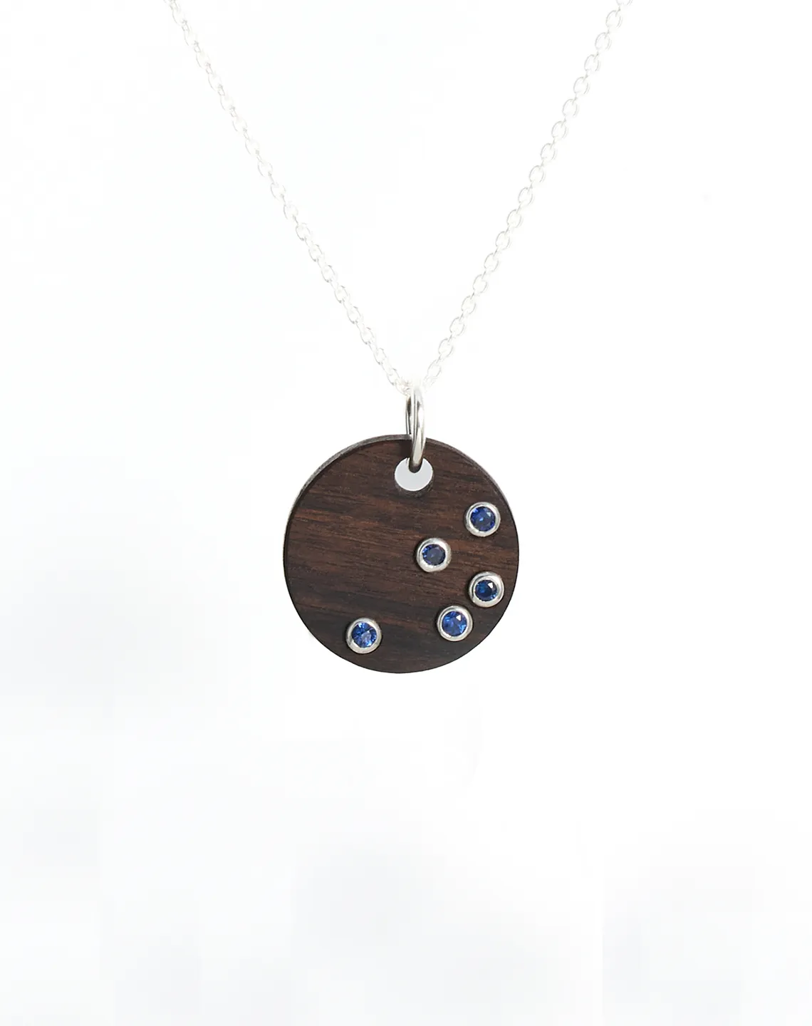 5 BLUE SAPPHIRE ROUND - Silver