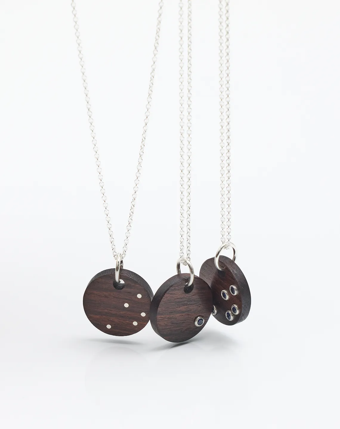 5 BLUE SAPPHIRE ROUND - Silver
