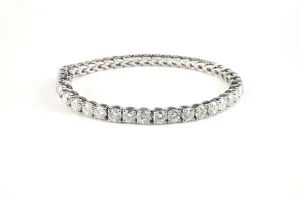 9.7 ctw Diamond Tennis Bracelet 14k White Gold