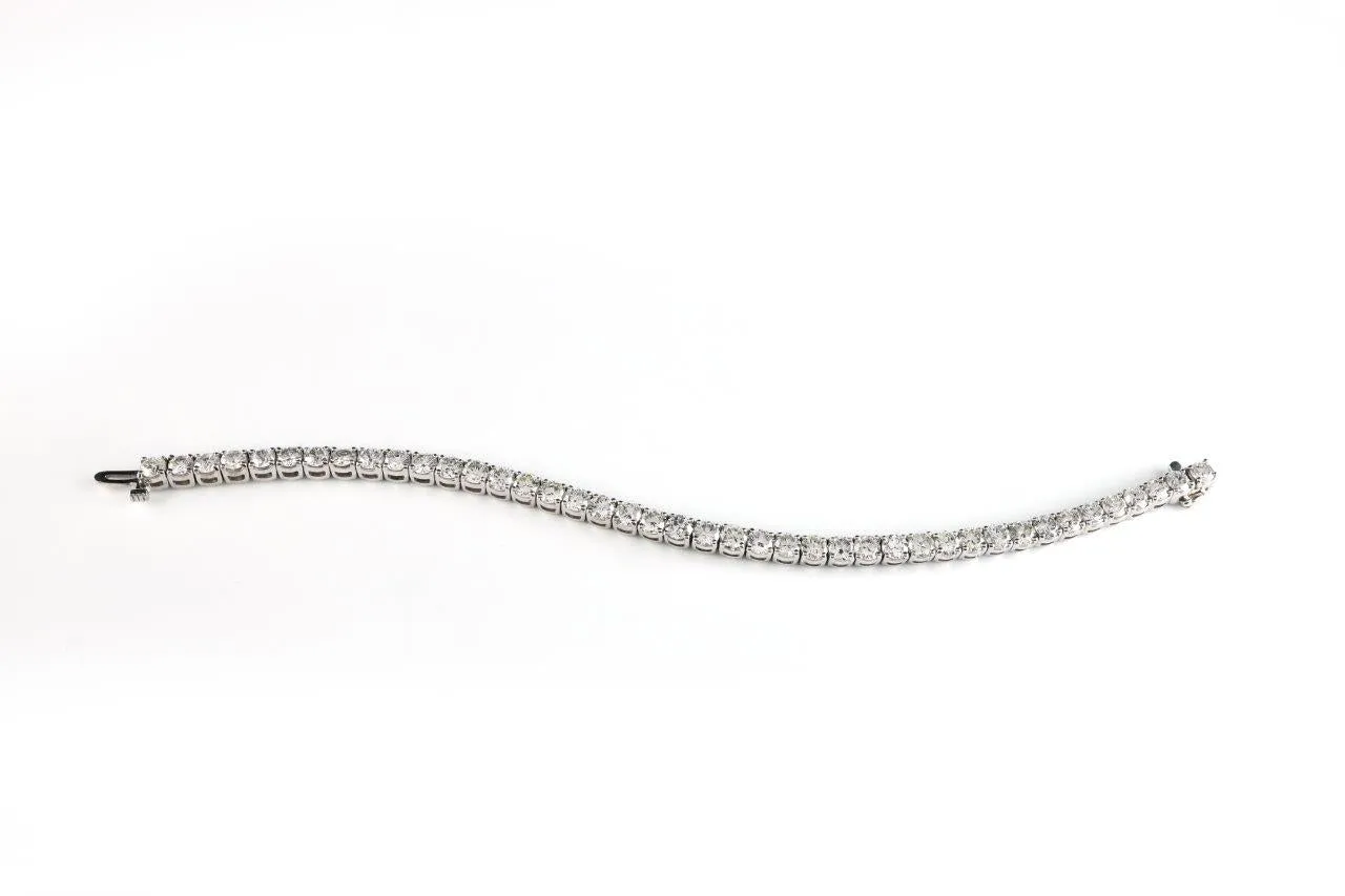 9.7 ctw Diamond Tennis Bracelet 14k White Gold