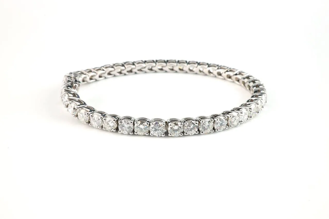 9.7 ctw Diamond Tennis Bracelet 14k White Gold