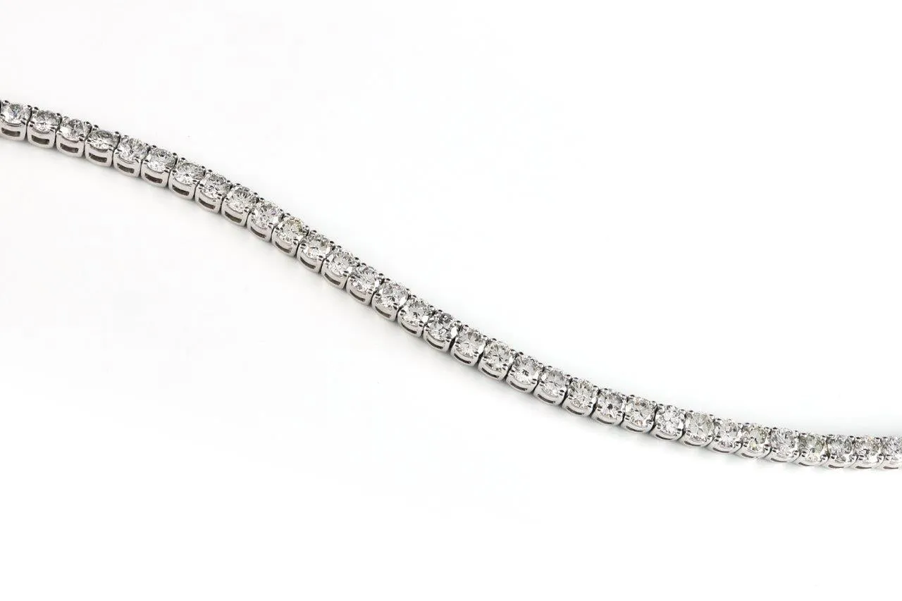 9.7 ctw Diamond Tennis Bracelet 14k White Gold