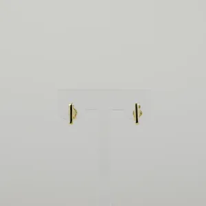 9ct Yellow Gold Square Bar Stud Earrings