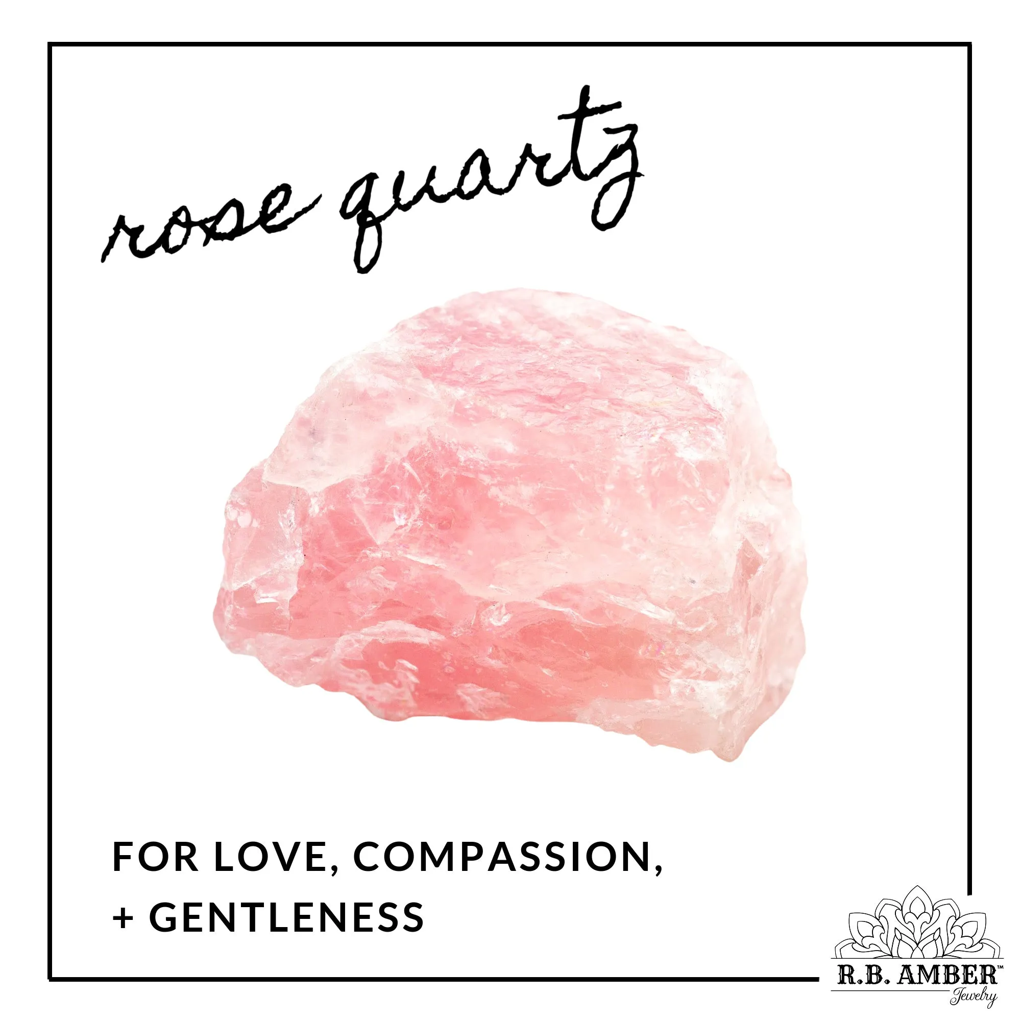 Adults | Rose Quartz   Raw Cognac Amber Necklace