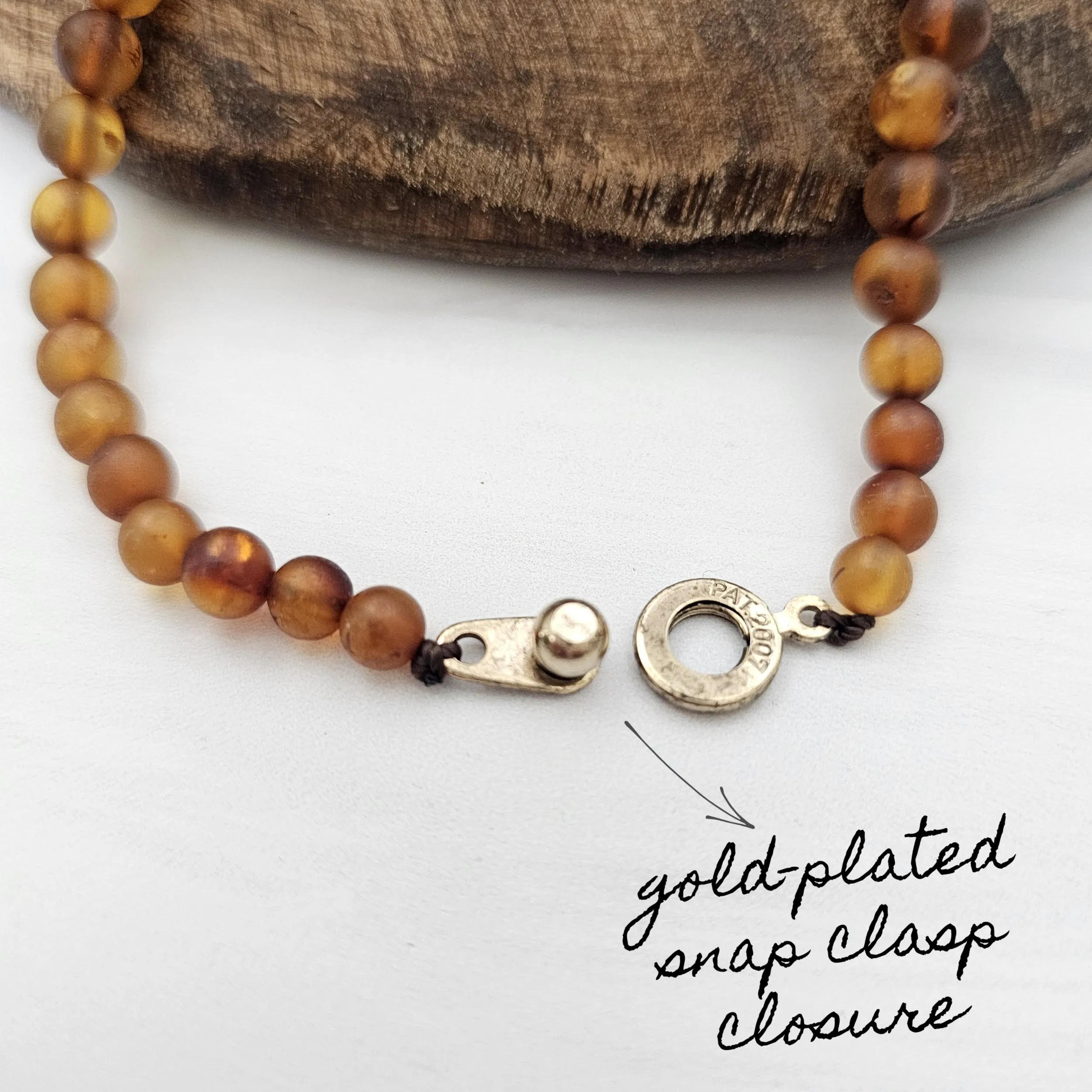 Adults | Rose Quartz   Raw Cognac Amber Necklace