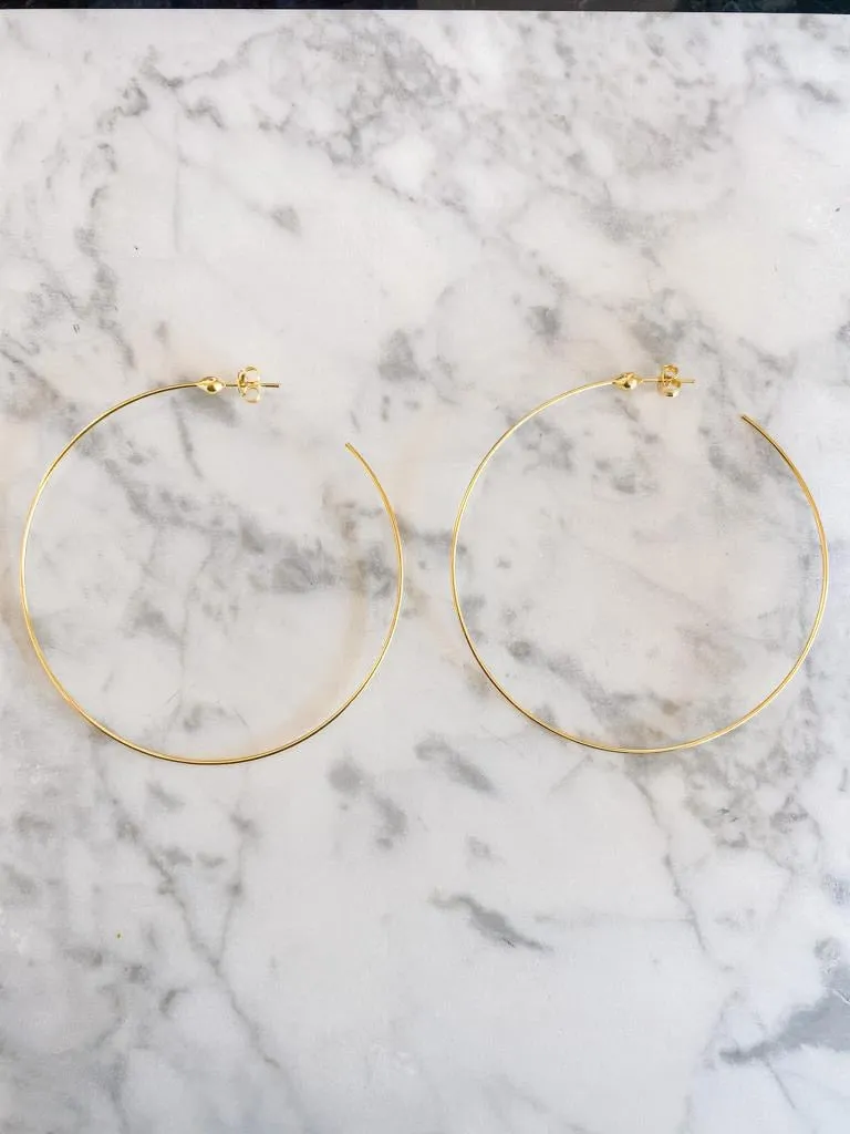 Amber Thread Hoops