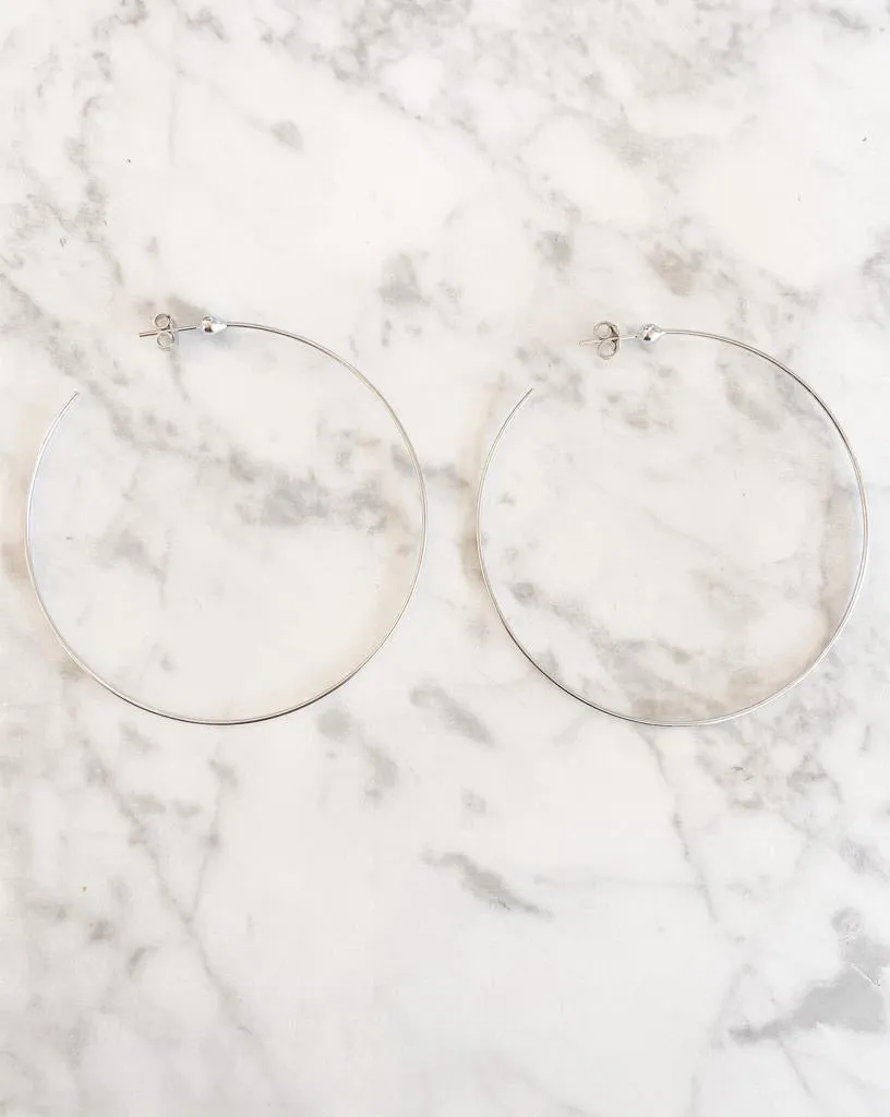 Amber Thread Hoops
