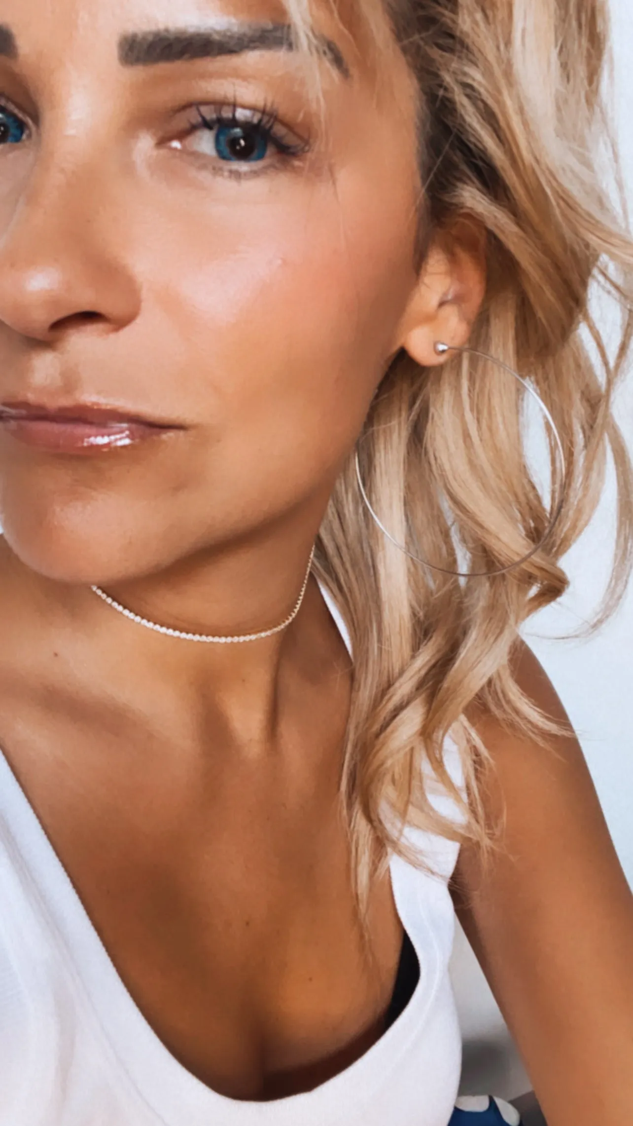 Amber Thread Hoops