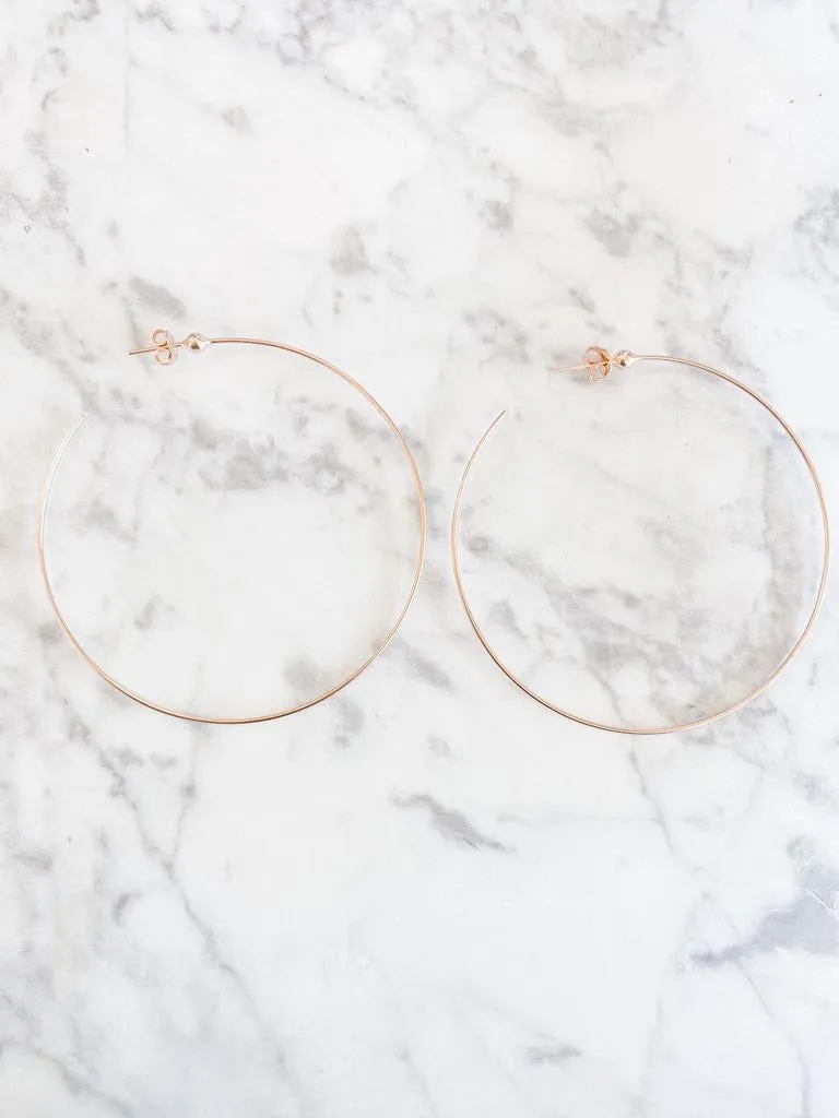 Amber Thread Hoops
