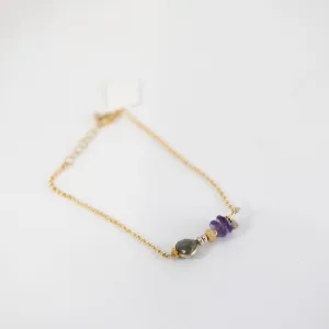 Amethyst and Labradorite Bracelet