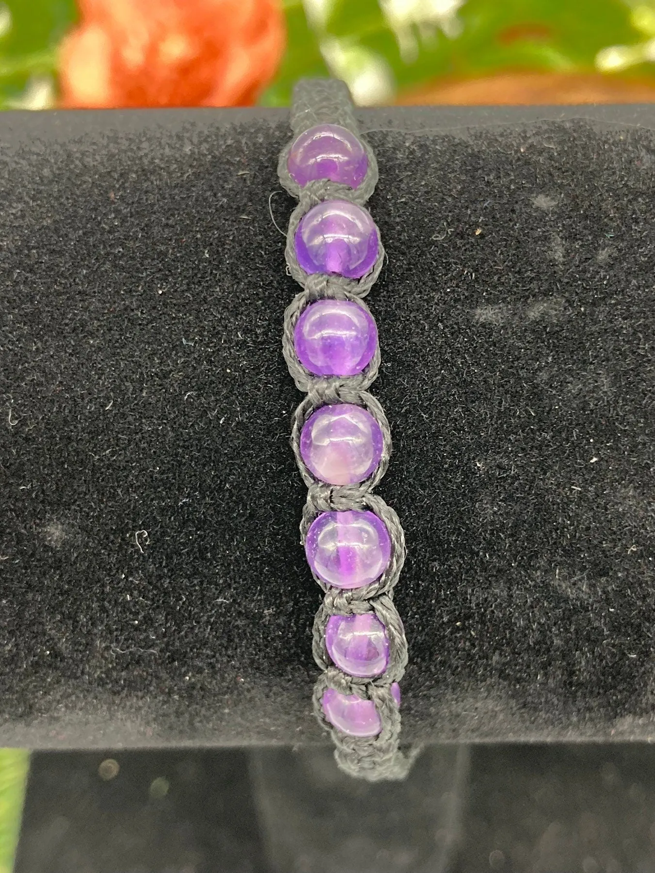 Amethyst Crystal Beads Bracelet Handmade