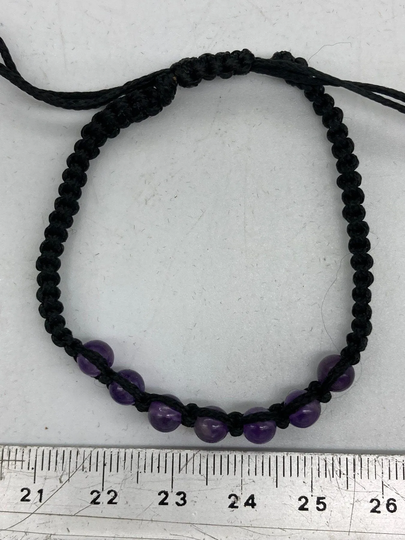 Amethyst Crystal Beads Bracelet Handmade