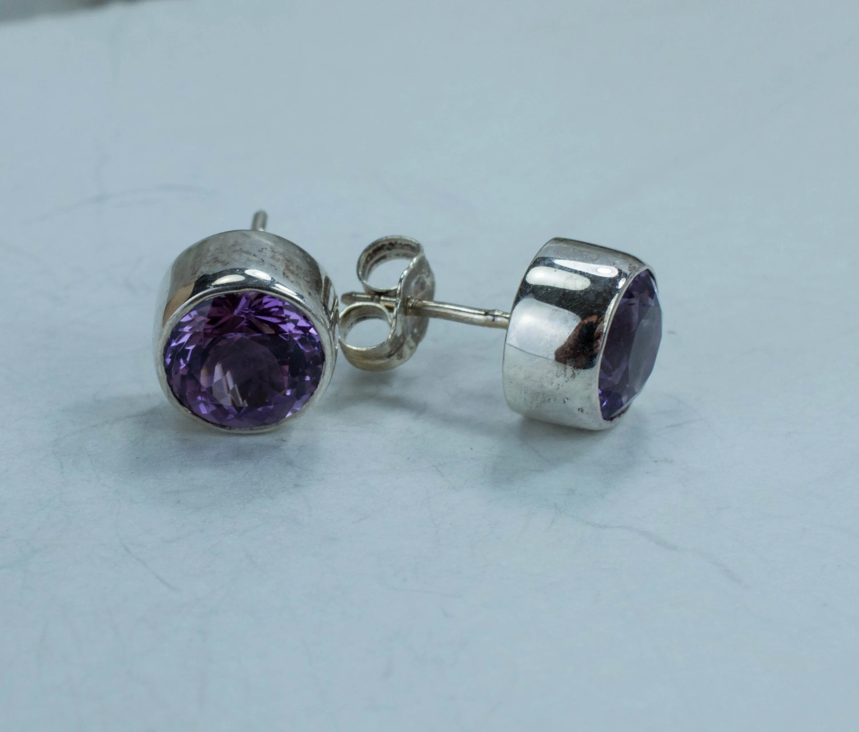 Amethyst Earrings, Genuine Untreated Brazilian Amethyst