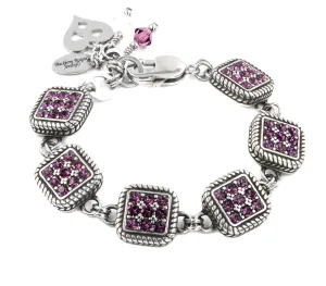 Amethyst February Birthstone Bracelet