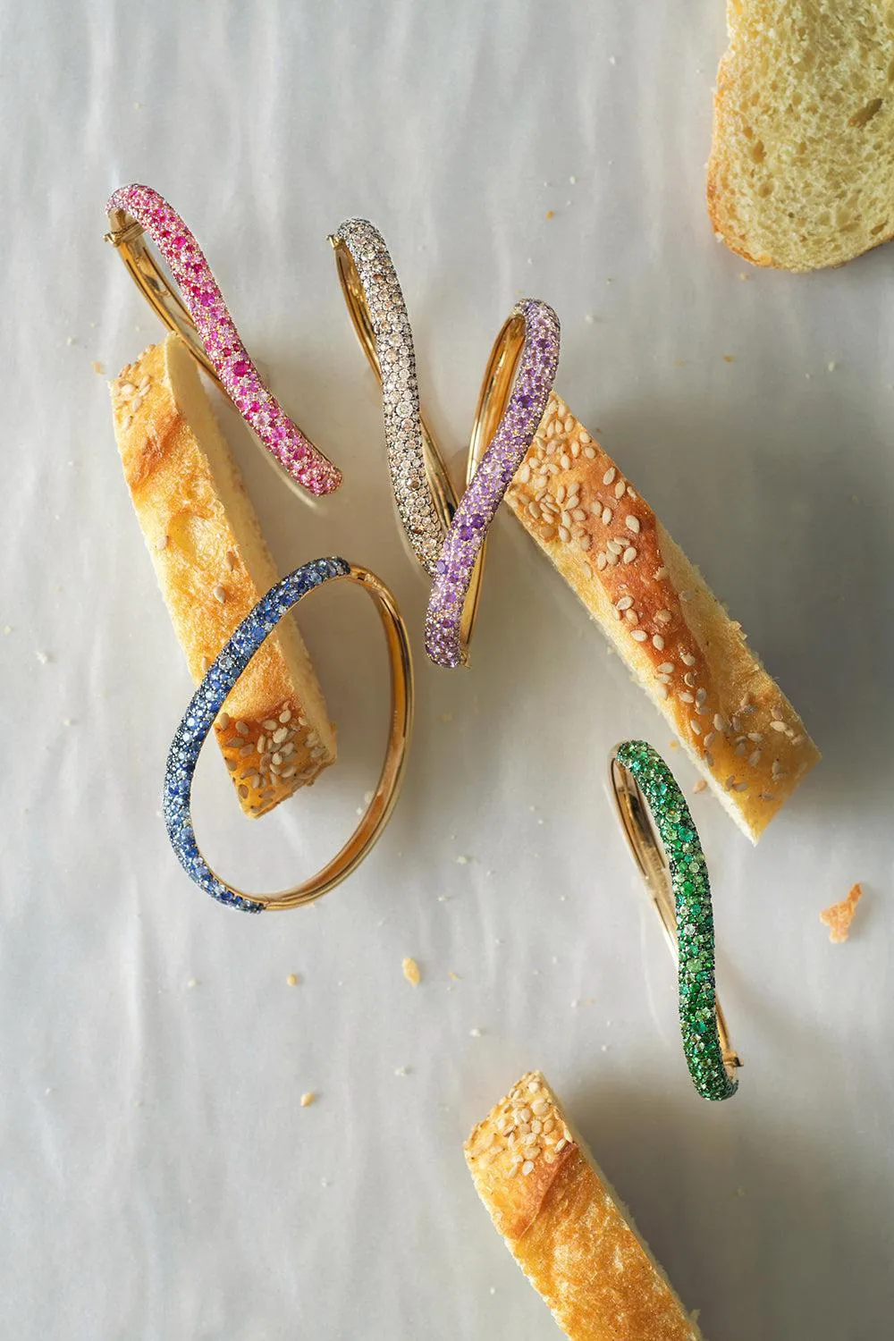 Amethyst Julian Wave Bracelet - Yellow Gold