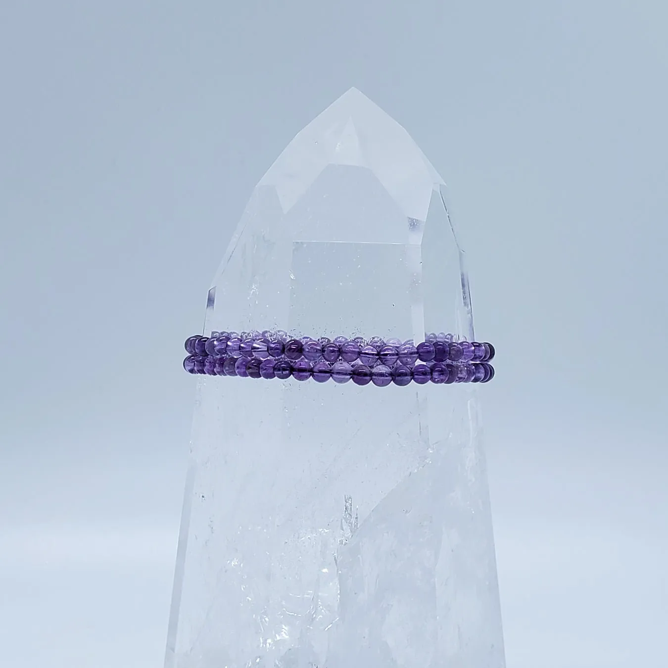 Amethyst | Serenity | Stone Beaded Bracelet | 4mm