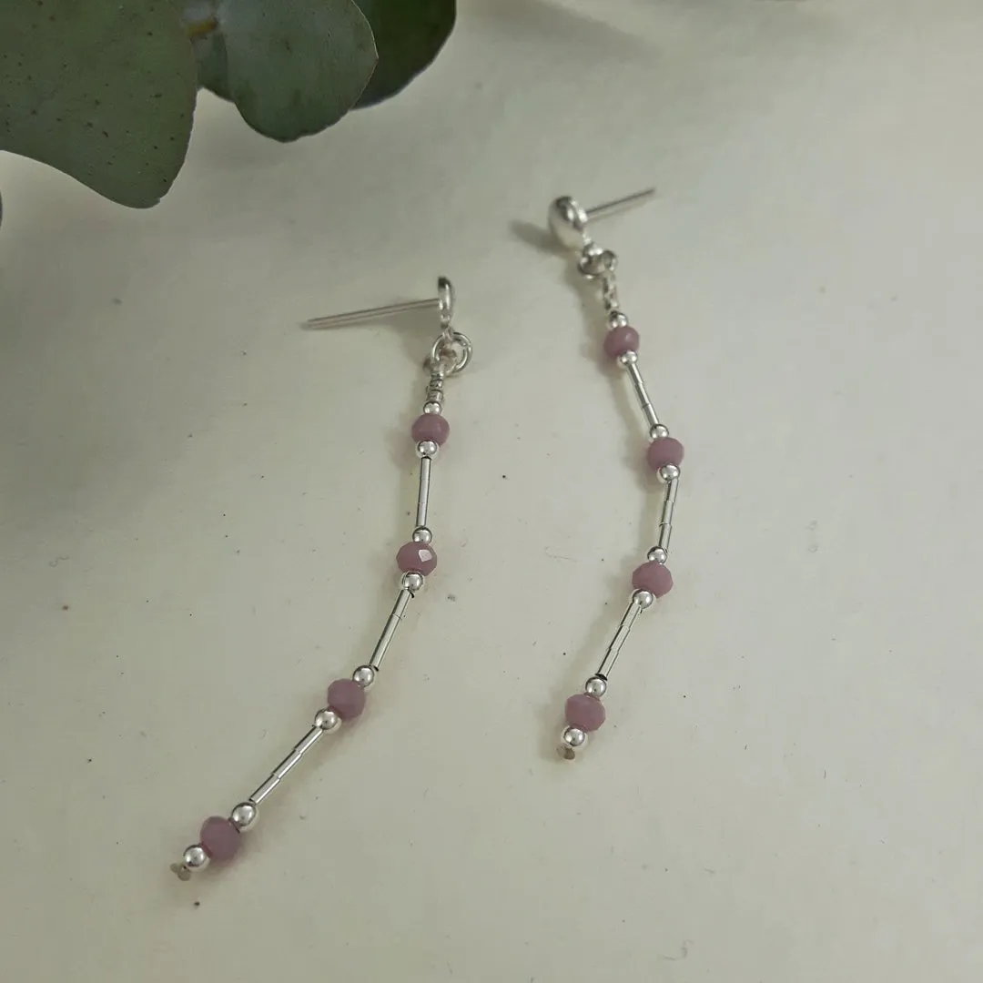 Amy Chalcedony Rose Earrings