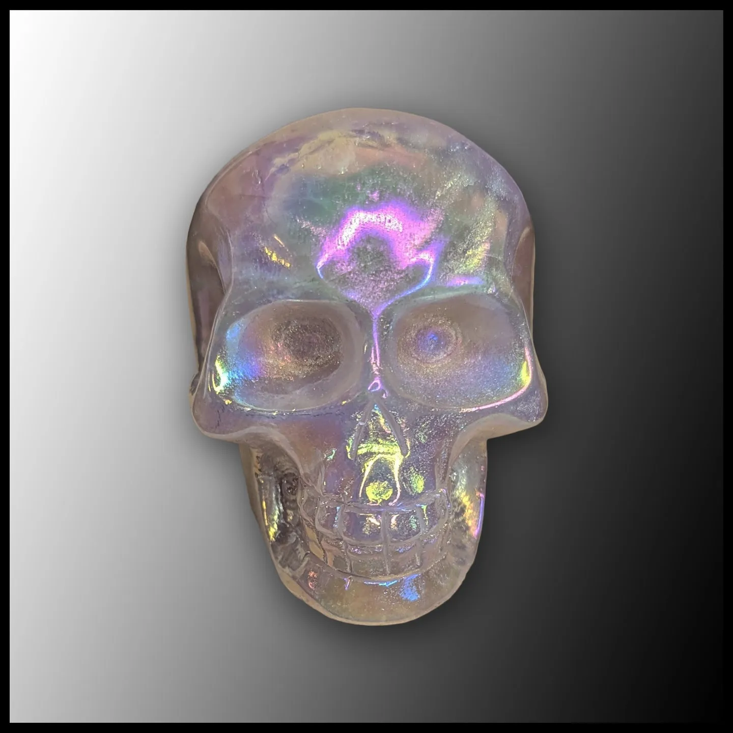 Angel Aura Rose Quartz Skull