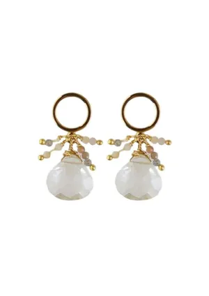 Ashlynn Drop Earrings - Clear Quartz