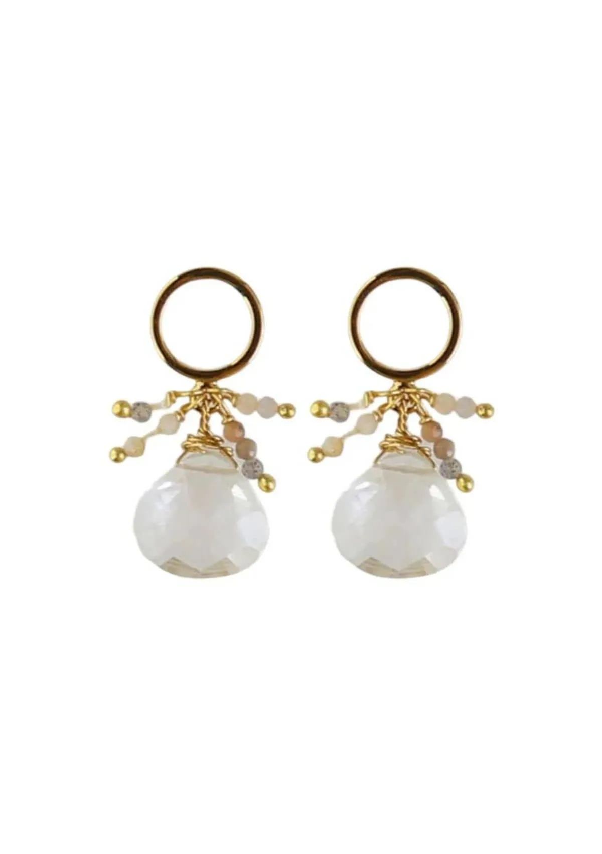Ashlynn Drop Earrings - Clear Quartz