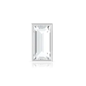 Baguette Diamond Tragus Earring in Bezel Setting