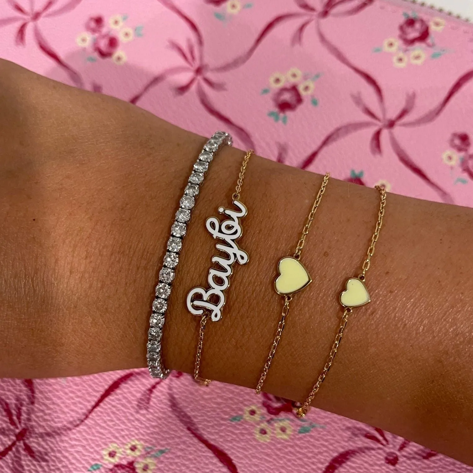 Barbie Enamel Nameplate Bracelet