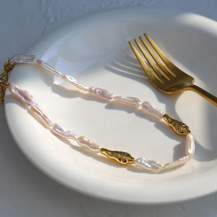 Baroque Natural Pearl Choker Necklace