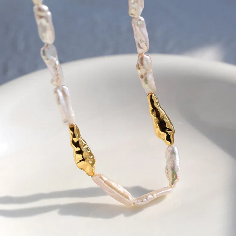 Baroque Natural Pearl Choker Necklace
