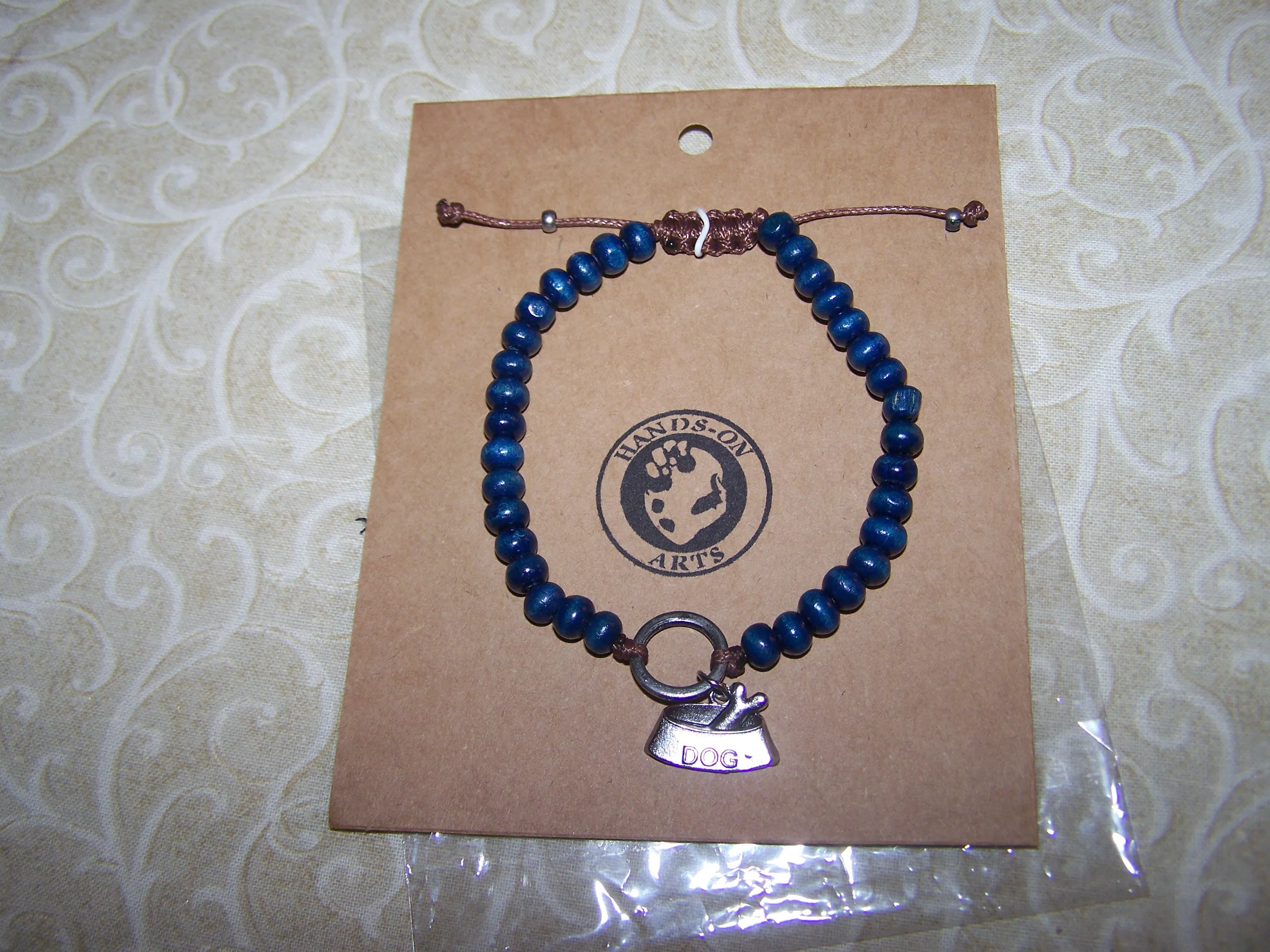 Beaded Bracelet with Dog Lover Charm