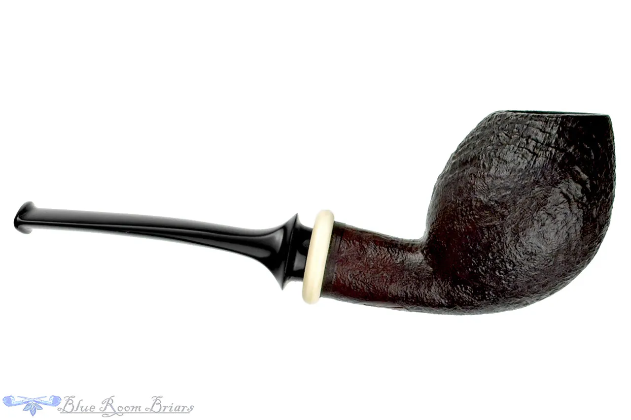 Bonsai Pipe by Tobias Höse Bent Sandblast Egg with Ivorite