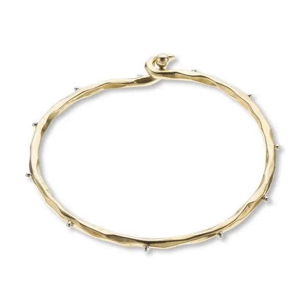 Brass and Ss Dots Openable Bangle 3244